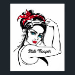 Staat Trooper Rosie Das Riveter Button Up Poster<br><div class="desc">Dieses lustige Staat Trooper Design liest "Staat Trooper".</div>