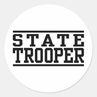 Staat Trooper Runder Aufkleber