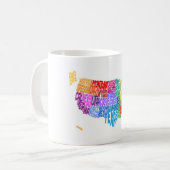 Staat-Typografie-Textabbildung Kaffeetasse (Vorderseite Links)