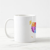 Staat-Typografie-Textabbildung Kaffeetasse (Links)