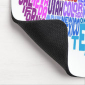 Staat-Typografie-Textabbildung Mousepad (Ecke)