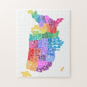 Staat-Typografie-Textabbildung Puzzle (Vertikal)