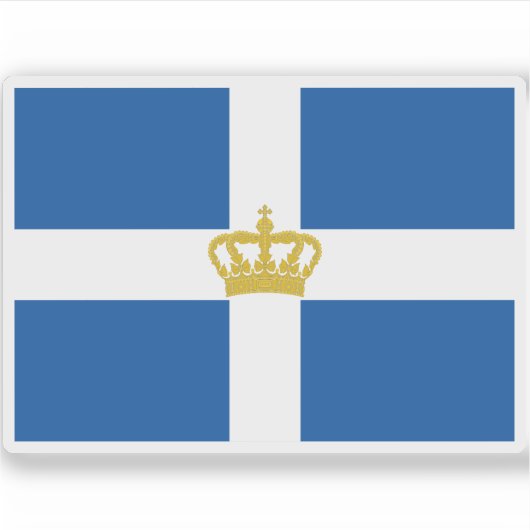 Staat- und Kriegsflagge des Königreichs Griechenla Aufkleber (Vorderseite)