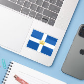 Staat- und Kriegsflagge des Königreichs Griechenla Aufkleber (Laptop mit iPhone)
