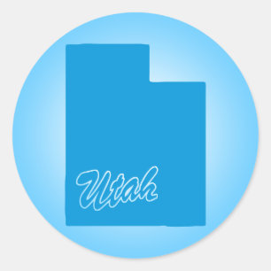 Staat Utah Classic Round Aufkleber