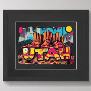 Staat Utah USA Wand Art Poster