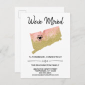 *~* STAAT-VERBINDUNG | Neue Adresse - Umzug Ankündigungspostkarte (Vorne/Hinten)