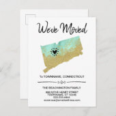 *~* STAAT-VERBINDUNG | Neue Adresse - Umzug Ankündigungspostkarte (Vorne/Hinten)