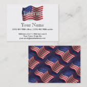 Staat-Veteranen-wellenartig bewegende Flagge Visitenkarte (Vorne/Hinten)