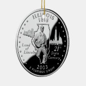 Staat Viertel der rückwärtigen Imitate von Illinoi Keramikornament (Rechts)