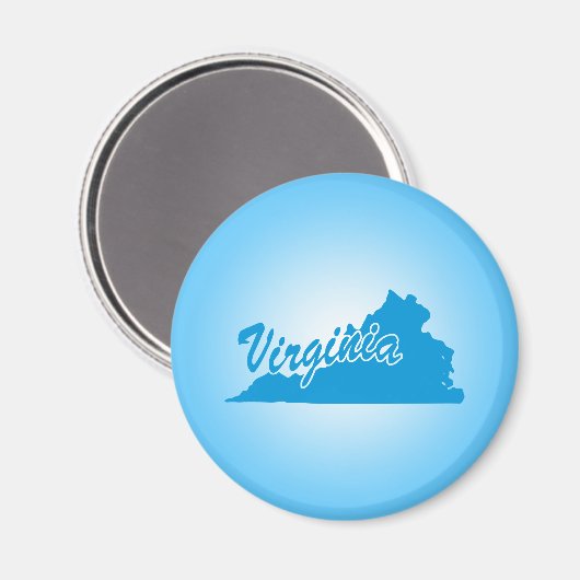 Staat Virginia Magnet (Vorderseite/Rückseite)