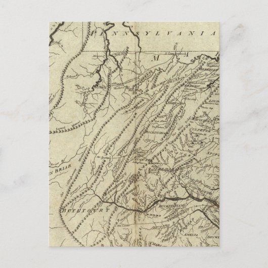 Staat Virginia Postkarte (Vorderseite)