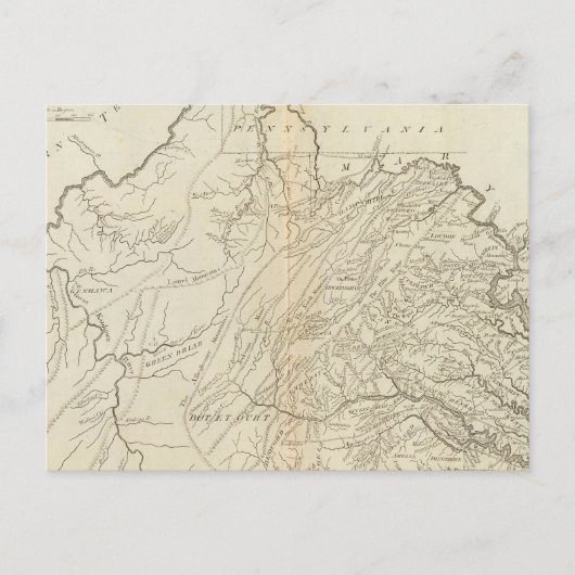 Staat Virginia Postkarte (Vorderseite)