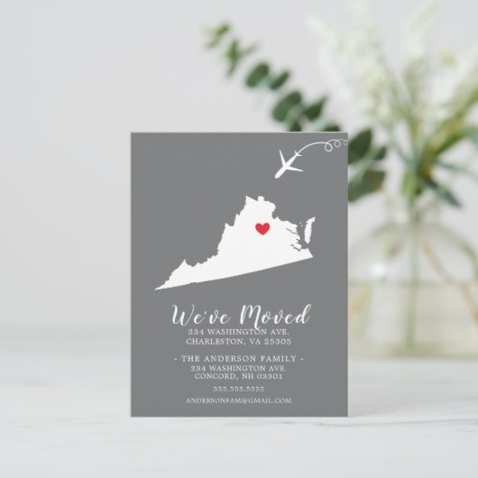 Staat VIRGINIA Postkarte verschieben (Stehend Vorderseite)
