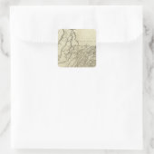 Staat Virginia Quadratischer Aufkleber (Tasche)