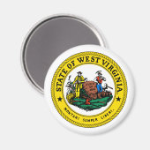 Staat Virginia, USA Magnet (Vorderseite/Rückseite)