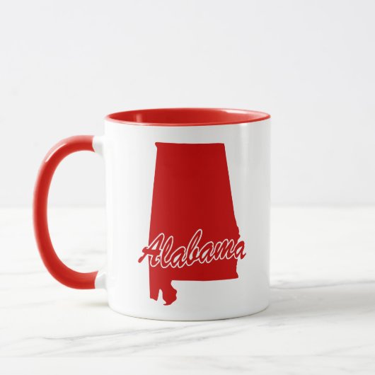 Staat von Alabama Form Rote Tasse (Links)