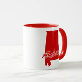 Staat von Alabama Form Rote Tasse (VorderseiteRechts)
