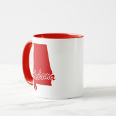 Staat von Alabama Form Rote Tasse (Vorderseite Links)