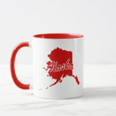 Staat von Alaska Form Rote Tasse (Links)