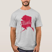 Staat von Alaska Form T - Shirt (Vorderseite)
