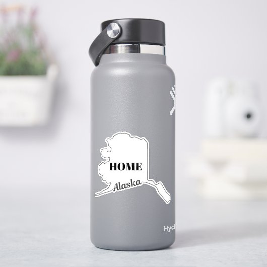 Staat von ALASKA Kontur des Staat . Alaska, Zuhaus Aufkleber (HydroFlask)