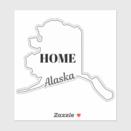 Staat von ALASKA Kontur des Staat . Alaska, Zuhaus Aufkleber