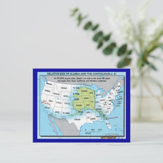 Staat von Alaska Postkarte (Stehend Vorderseite)