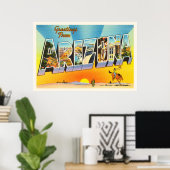 Staat von Arizona AZ Alte Jahrgänge Reiseführer vo Poster (Heimbüro)