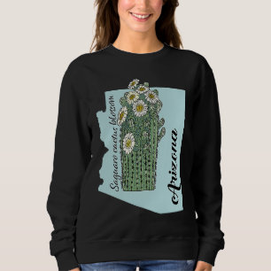 Staat von Arizona Blume Saguaro Kakteen Blüte Sweatshirt