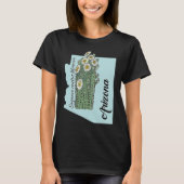 Staat von Arizona Blume Saguaro Kakteen Blüte T-Shirt (Vorderseite)