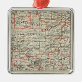 Staat von Arkansas Silbernes Ornament (Vorne)