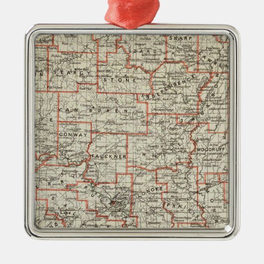 Staat von Arkansas Silbernes Ornament (Vorne)