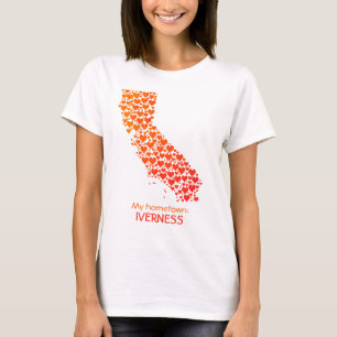 Staat von California Silhouette Hearts & Heimat T-Shirt
