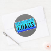 Staat von Chaos Runder Aufkleber (Umschlag)