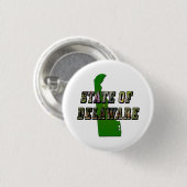 Staat von Delaware-Bildtext und -Karte Button (Vorne & Hinten)