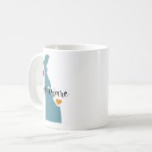 Staat von Delaware mit Herz Kaffeetasse (Vorderseite Links)