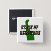 Staat von Delaware Picture Text & Map Kontur Button (Vorne & Hinten)