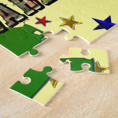 Staat von Delaware Picture Text & Map Kontur Puzzle (Seite)