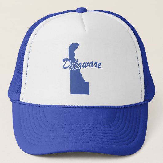 Staat von Delaware Shape Trucker Hat Truckerkappe (Vorderseite)