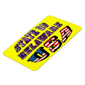 Staat von Delaware USA Foto & Flag Text Magnet (Linke Seite)