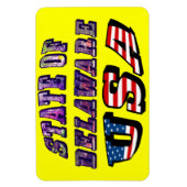 Staat von Delaware USA Foto & Flag Text Magnet (Vertikal)