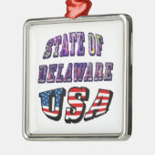 Staat von Delaware USA Foto & Flag Text Ornament Aus Metall (Links)