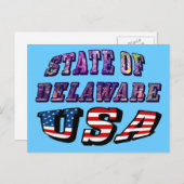 Staat von Delaware USA Foto & Flag Text Postkarte (Vorne/Hinten)