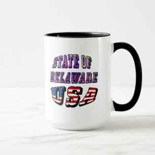 Staat von Delaware USA Foto & Flag Text Tasse