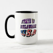 Staat von Delaware USA Foto & Flag Text Tasse (Links)