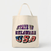 Staat von Delaware USA Foto & Flag Text Tragetasche (Vorne)