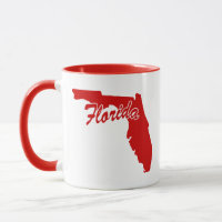 Staat von Florida Form Rote Tasse