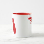 Staat von Florida Form Rote Tasse (Zentrum)