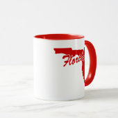Staat von Florida Form Rote Tasse (VorderseiteRechts)